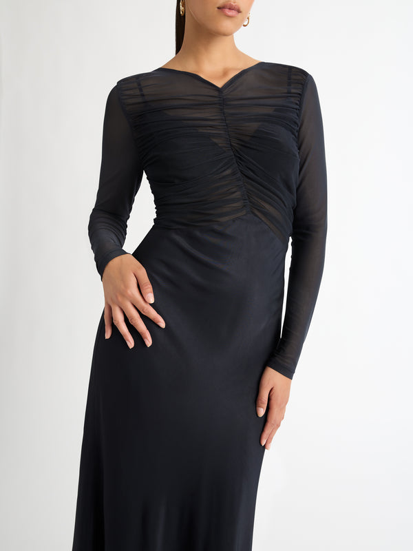 ETERNITY MAXI DRESS IN ANTHRACITE
