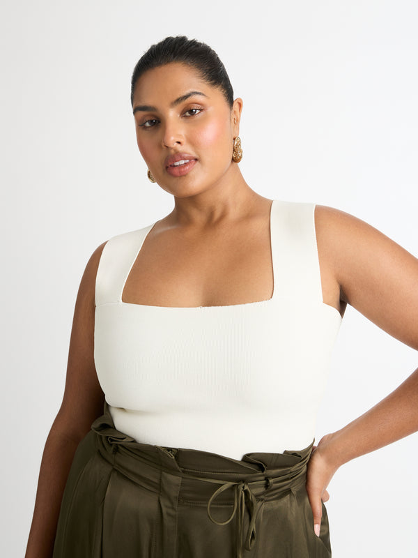 Size16 SHEIKE Amalfi Knit Top White 1005974 Detail Image