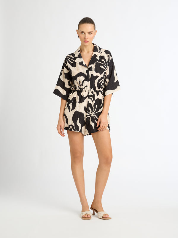 PACIFICAO PLAYSUIT PRINT FRONT IMAGE STYLED