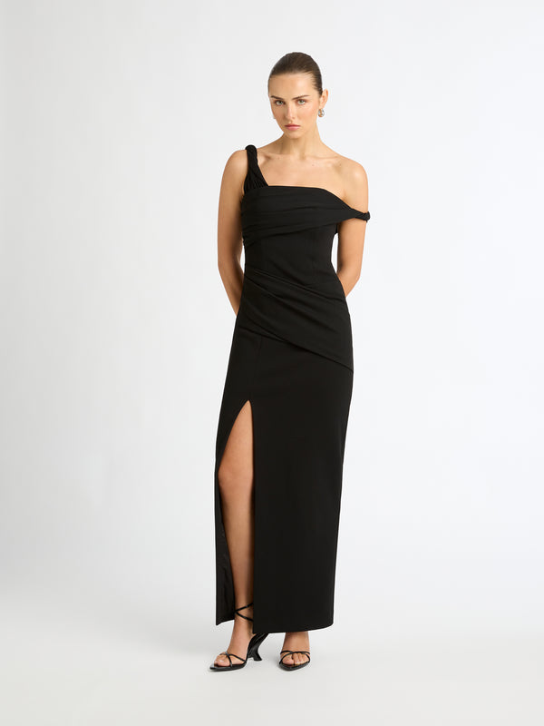 REFLECTIONS GOWN IN BLACK FRONT IMAGE EDEN