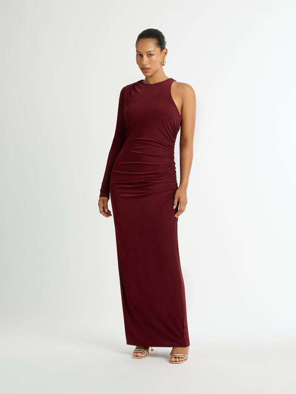 DIVISION MAXI DRESS RUBY FRONT IMAGE YAZ