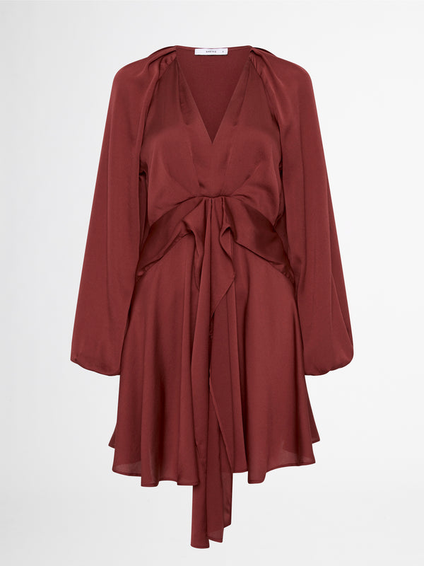 SHEIKE Academy Mini Dress Burgundy 1006440 Ghost Image