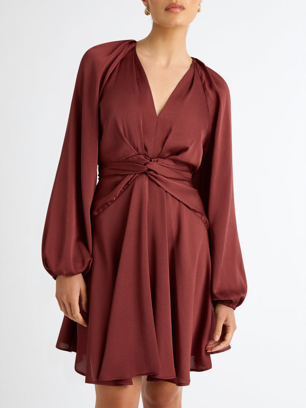 SHEIKE Academy Mini Dress Burgundy 1006440 Detailed Image