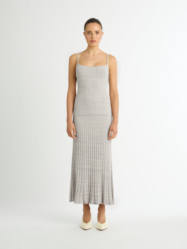 LUCILLE SKIRT IN GREY FRONT IMAGE SAMMY