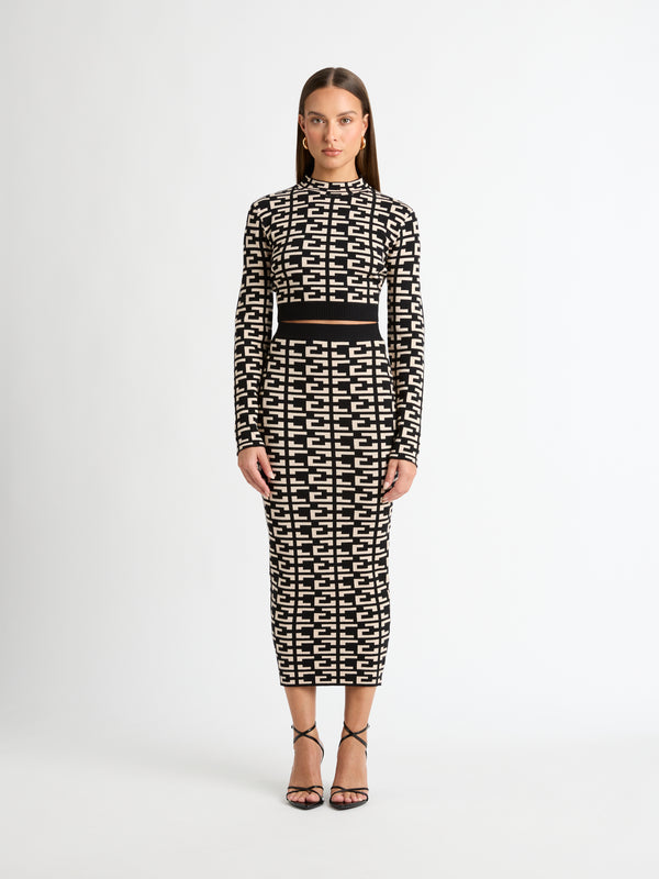 MONTE CARLO KNIT SKIRT, front view
