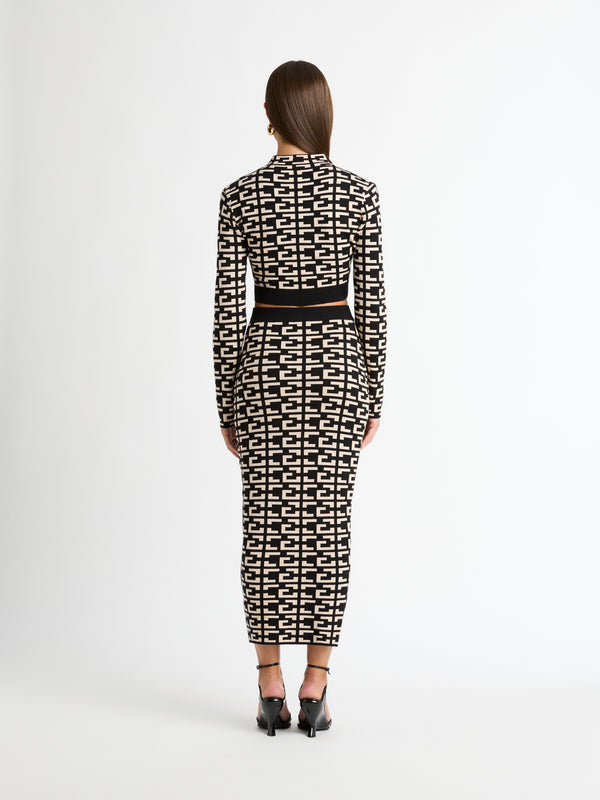 MONTE CARLO KNIT SKIRT, back view