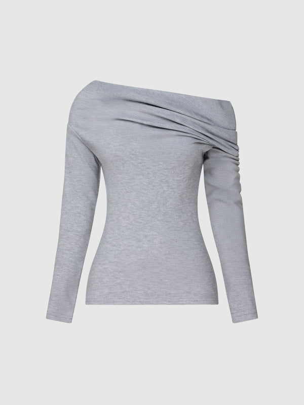 SHEIKE Cozy Knit Top Silver 1006589 Ghost Image