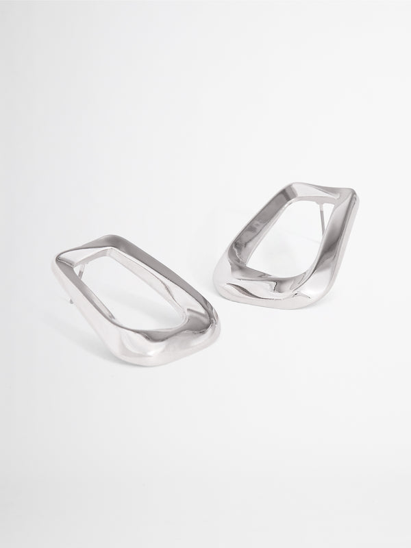 EMMY EARRINGS SILVER DETAILED GHOST IMAGE