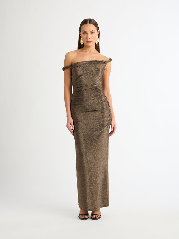 SHEIKE Athena Dress Gold 1006752 Styled Image