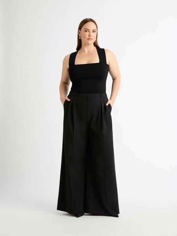 Size16 SHEIKE Amalfi Longline Top Black 1006774 Front Image