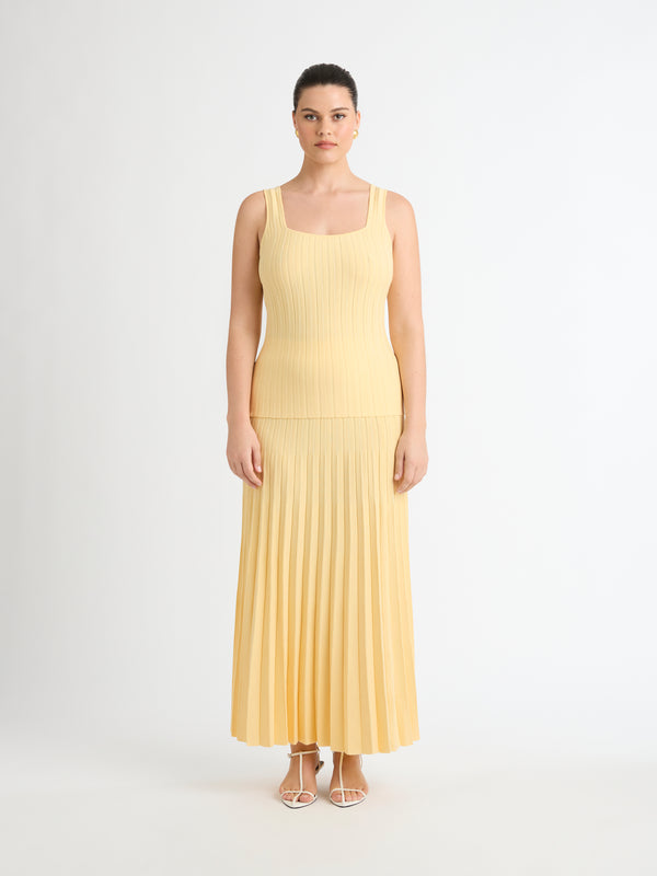 ELSA KNIT SKIRT, front view on size 12 model