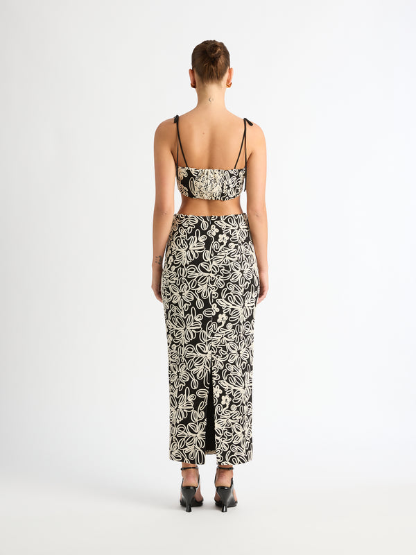SHEIKE Luisa Crop Top Floral 1007092 Back Image
