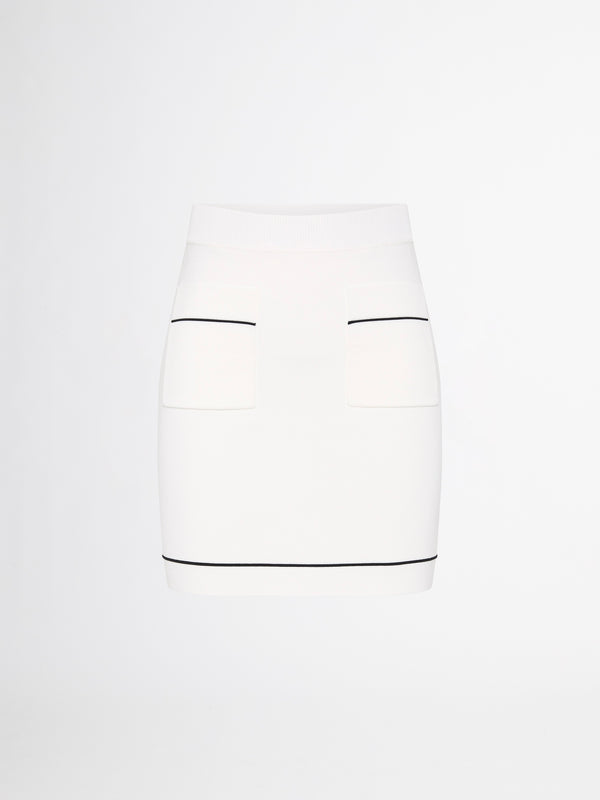 SHEIKE Emma Knit Mini Skirt White 1007103 Ghost Image