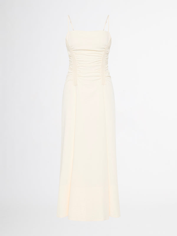 SHEIKE Sahara Midi Dress Oatmeal 1007183 Ghost Image