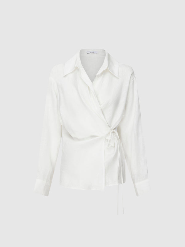 SHEIKE Paradisa Wrap Shirt White 1007315 Ghost Image
