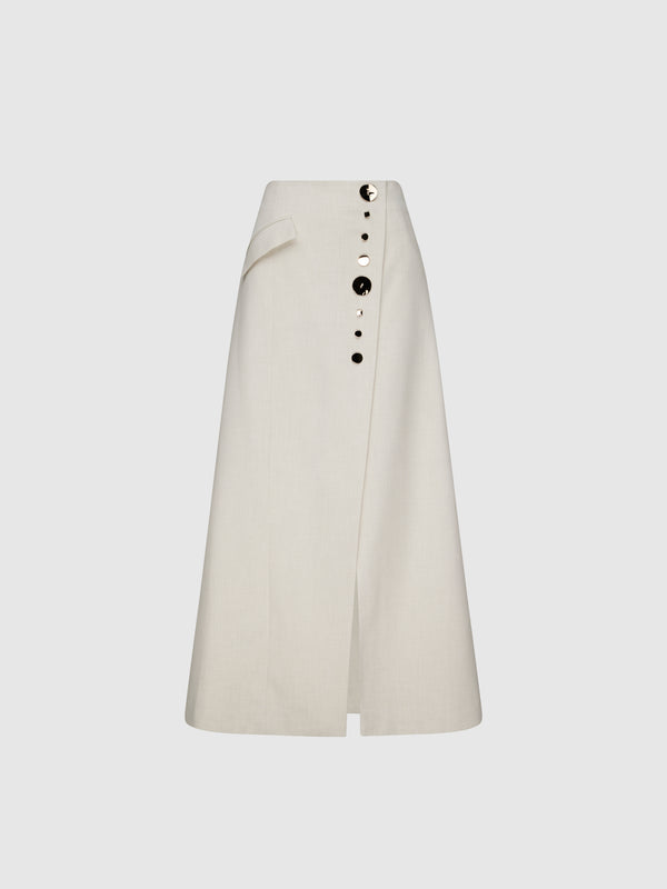 SHEIKE Shai Maxi Skirt Ecru 1007320 Ghost Image