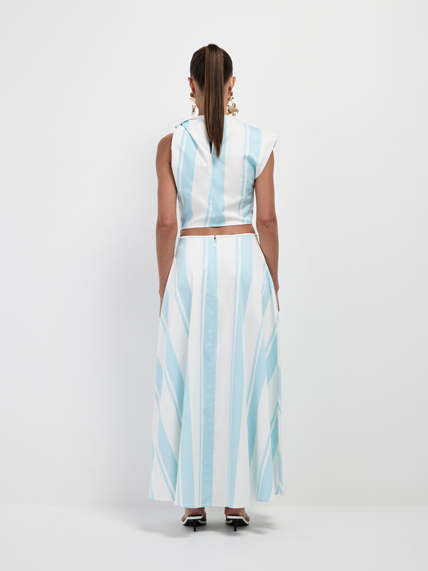 SHEIKE Vacation Stripe Skirt Stripe 1007337 Back Image