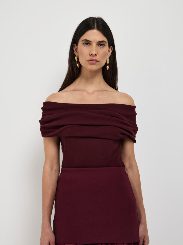 Size8 SHEIKE Desiree Knit Top Wine 1007369 Detail Image