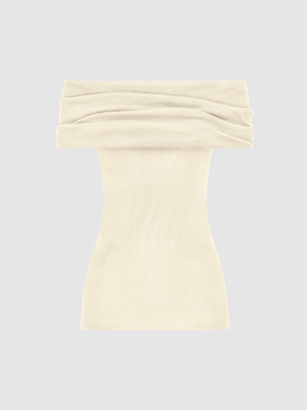 SHEIKE Desiree Knit Top Ecru 1007370 Ghost Image