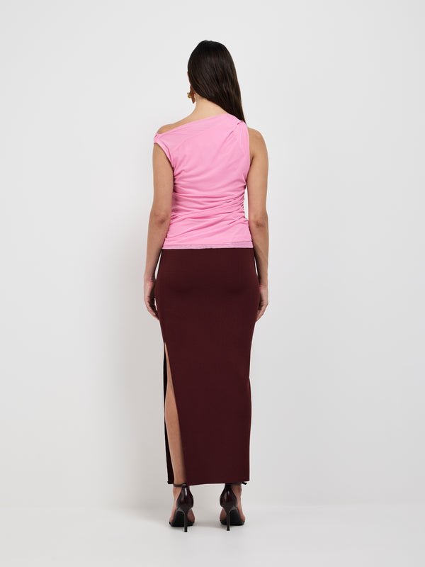 SHEIKE Angelic Mesh Top Pink 1007419 Back Image