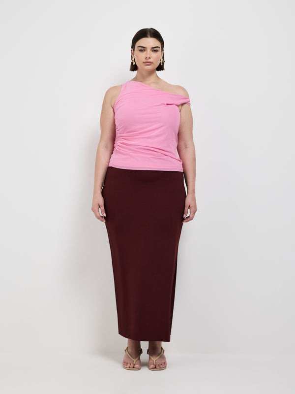 Size16 SHEIKE Angelic Mesh Top Pink 1007419 Front Image