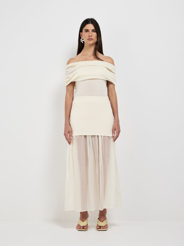 SHEIKE Desiree Knit Top Ecru 1007370 Front Image