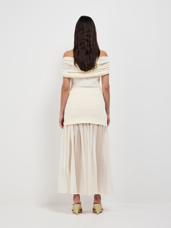 SHEIKE Desiree Knit Top Ecru 1007370 Back Image