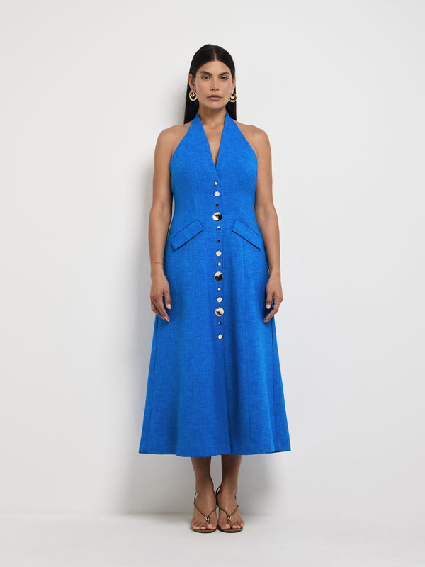 Size12 SHEIKE Shai Maxi Dress Blue 1007435 Front Image
