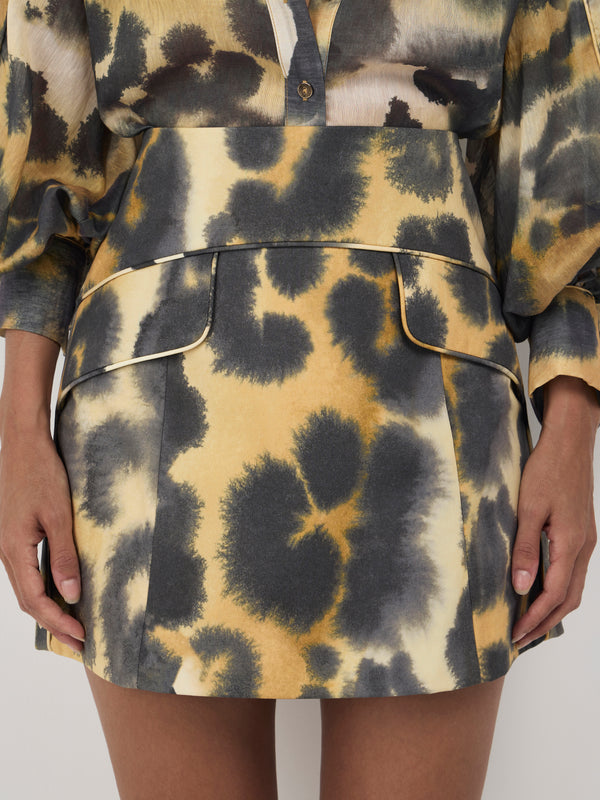 FELINE MINI SKIRT, close-up detail