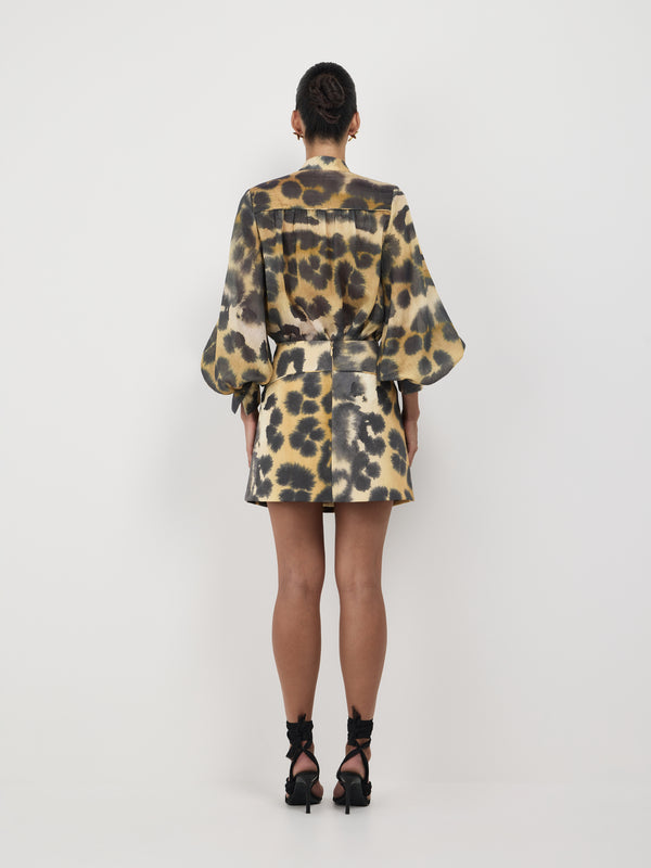 FELINE MINI SKIRT, back view