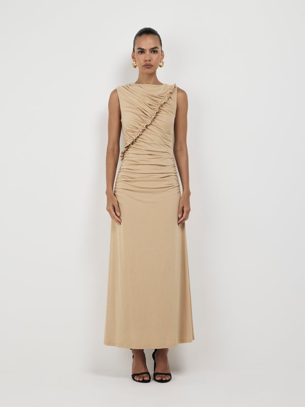 VICTORIA DRESS, front view on size 8 model