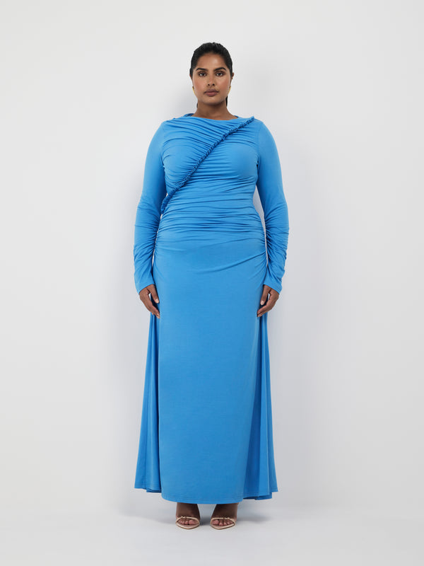 SIze16 SHEIKE Clemence Maxi Dress Blue 1007485 Front Image