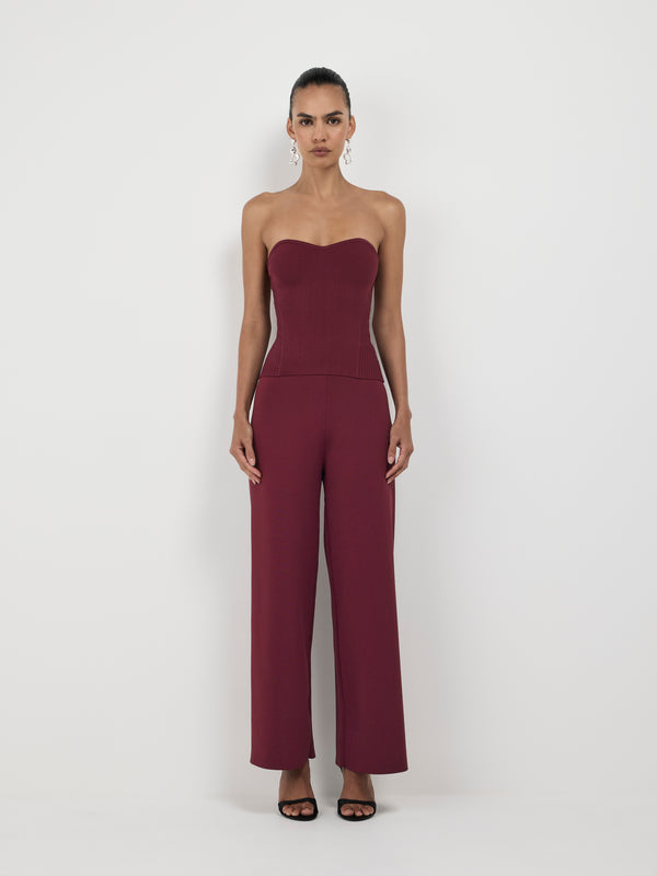 SHEIKE Bailey Knit Pant Burgundy 1007491 Front Image