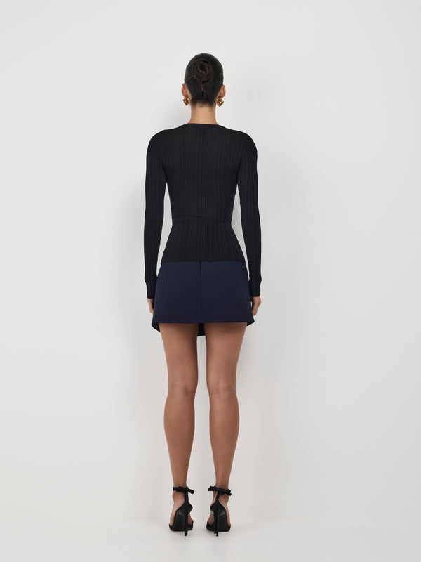 SHEIKE Maybank Knit Top Black 1007490 Back Image