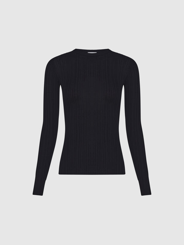 SHEIKE Maybank Knit Top Black 1007490 Ghost Image