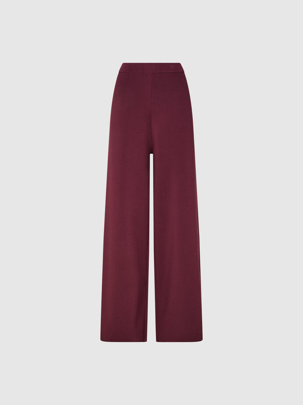 SHEIKE Bailey Knit Pant Burgundy 1007491 Ghost Image