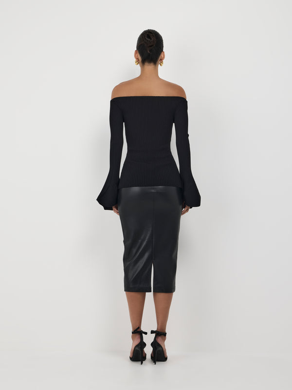 SHEIKE Tori Knit Top Black 1007494 Back Image