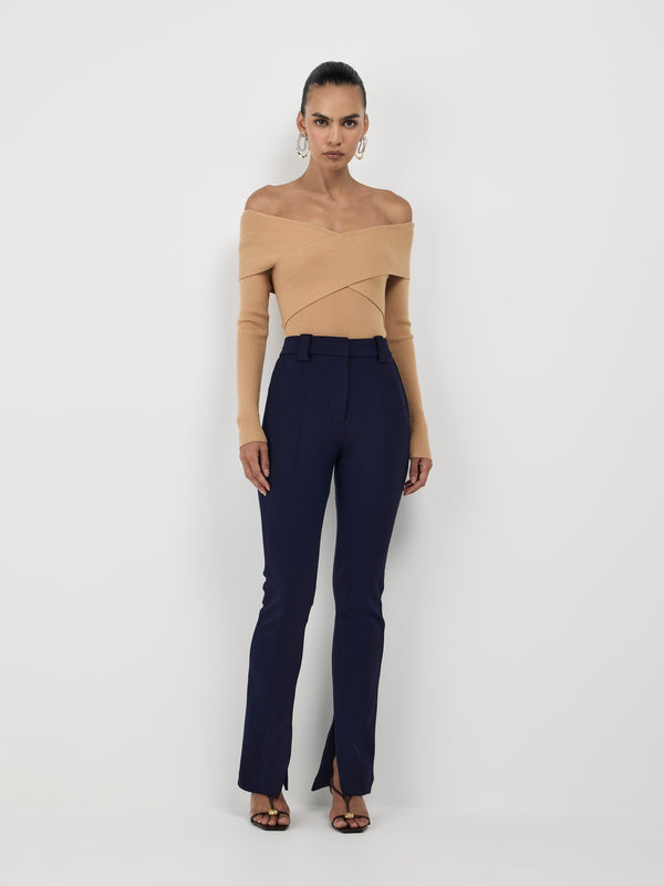 SHEIKE Valentina Knit Top Neutral 1007495 Front Styled Image