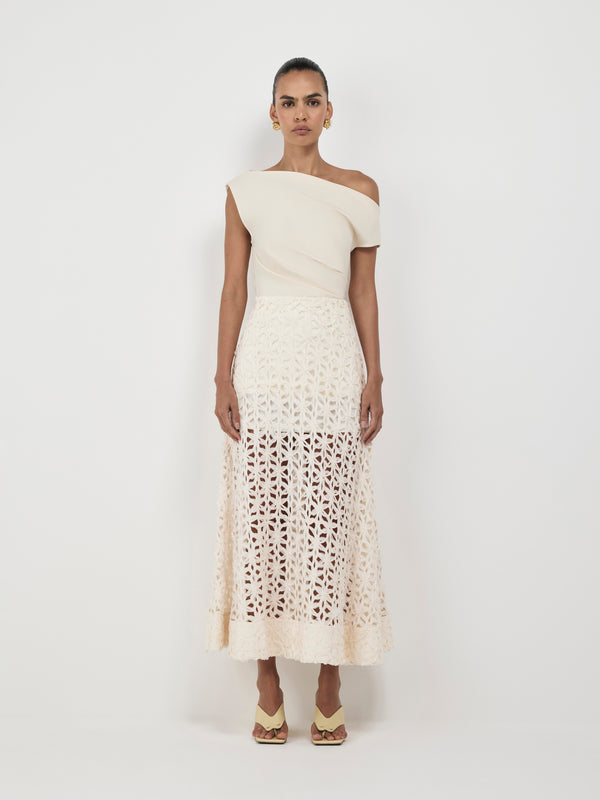 SHEIKE Audrey Maxi Skirt Ecru 1007509 Front Image