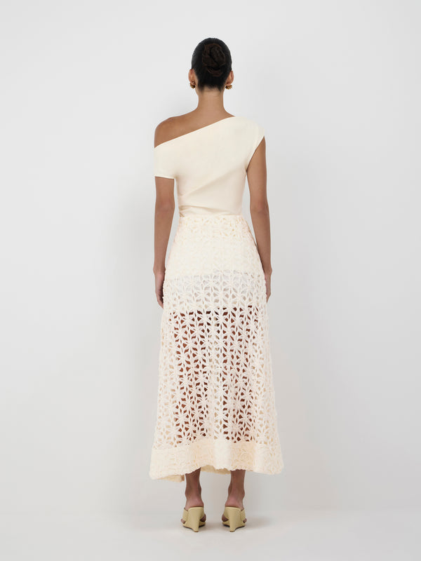 SHEIKE Audrey Maxi Skirt Ecru 1007509 Back Image