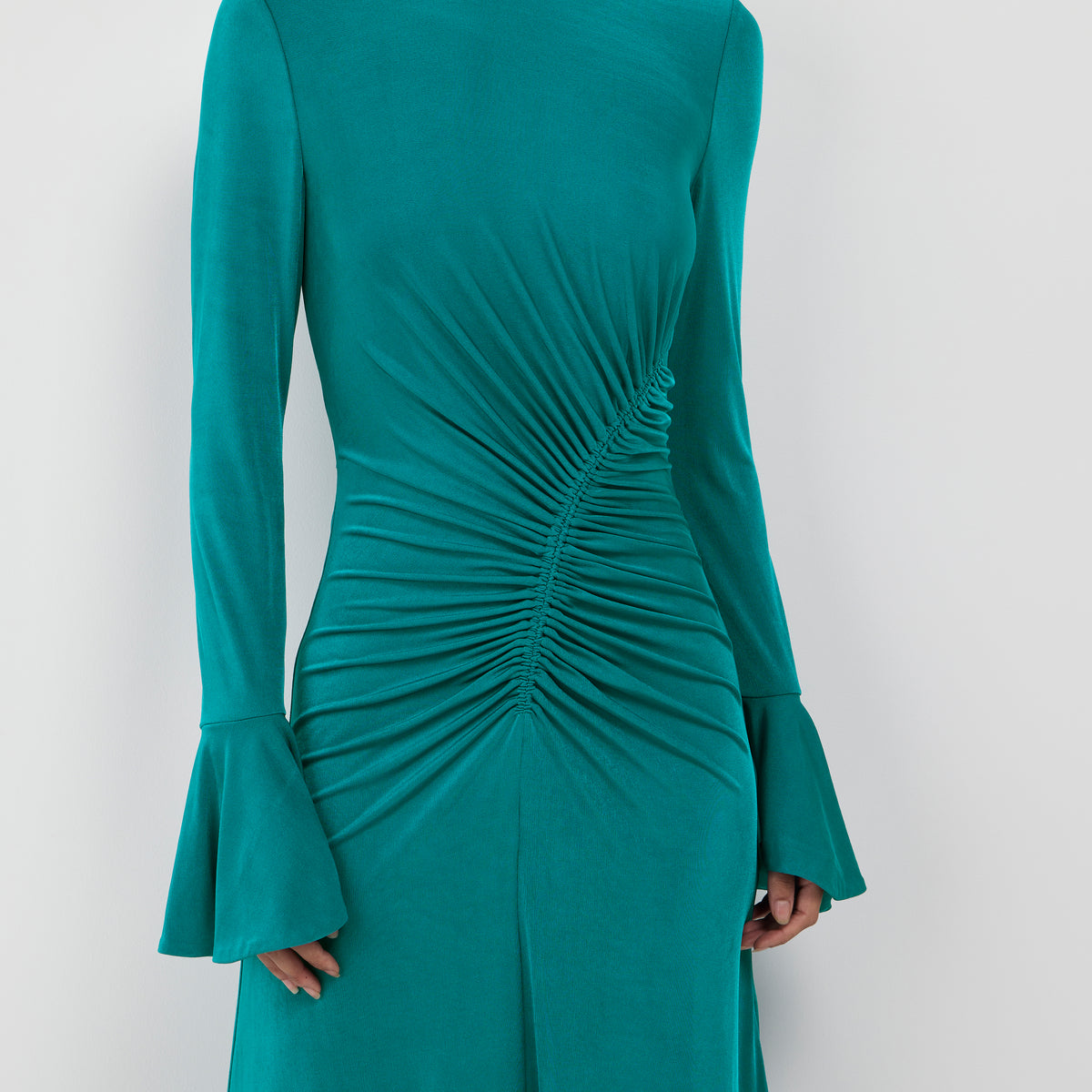 sheike heather maxi dress Nicola Maxi Dress Teal | Long Sleeve Stretch Maxi