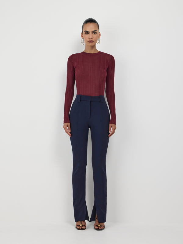 SHEIKE Maybank Knit Top Plum 1007513 Front Styled Image