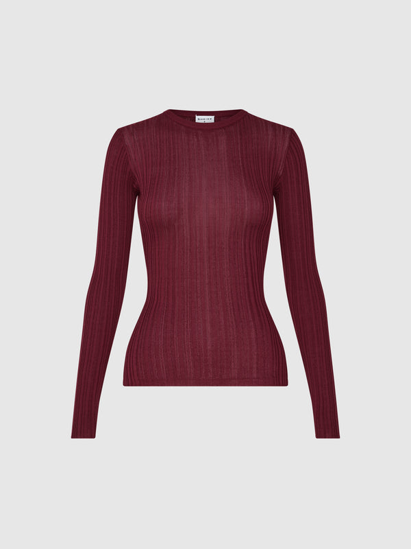 SHEIKE Maybank Knit Top Plum 1007513 Ghost Image