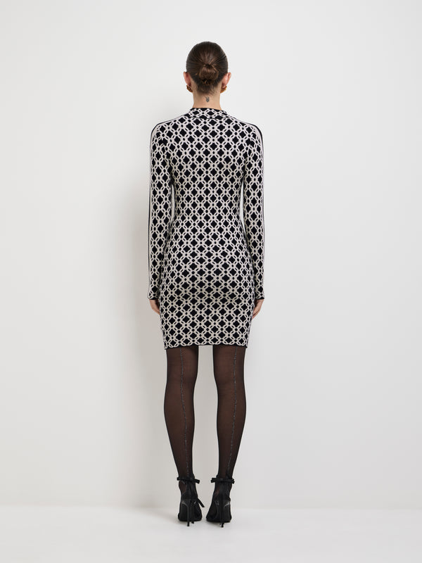 SHEIKE Monaco Knit Dress Geo 1007531 Back Shot