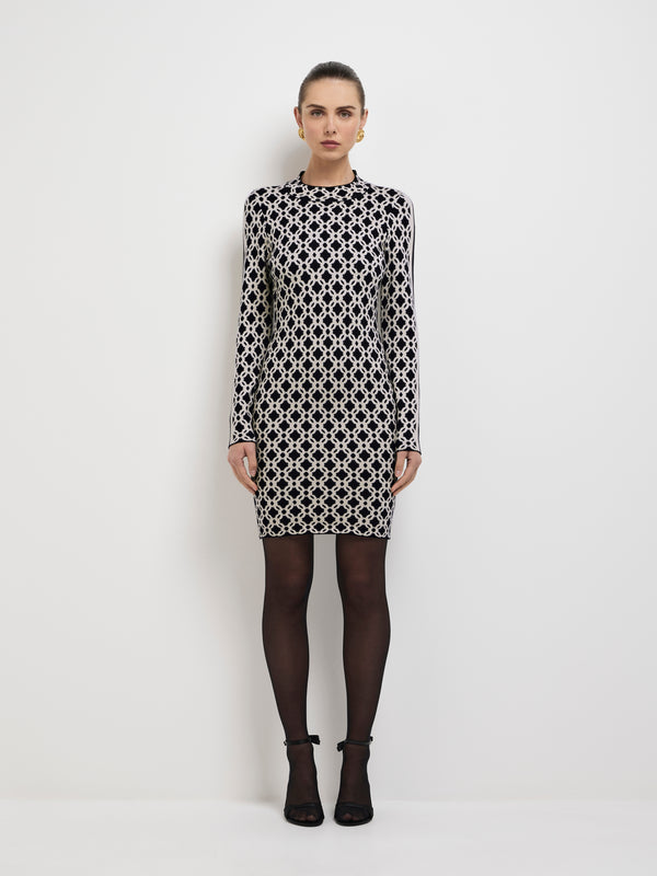 Size8 SHEIKE Monaco Knit Dress Geo 1007531 Front Shot