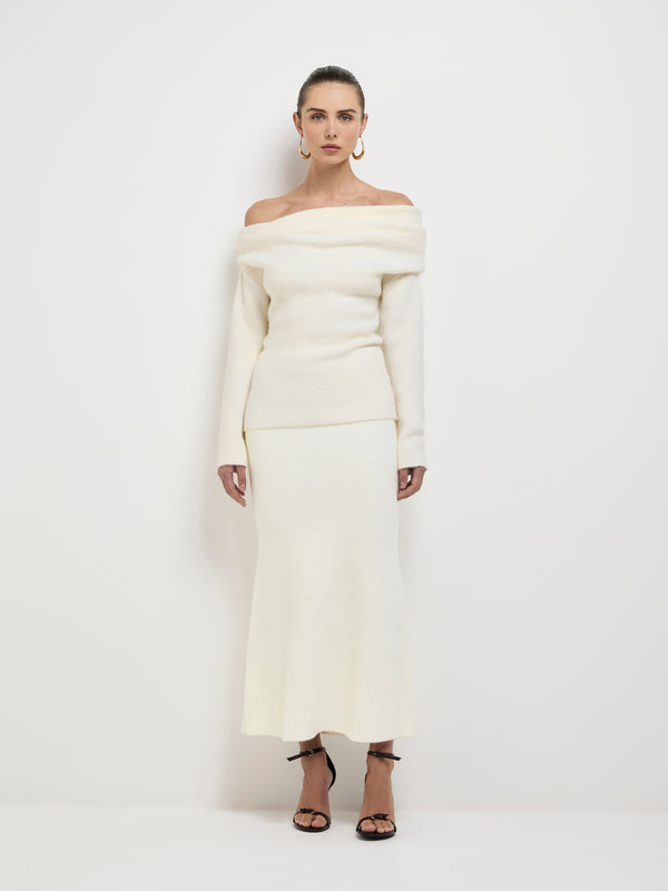 SHEIKE Phoenix Knit Top Ecru 1007537 Front Image