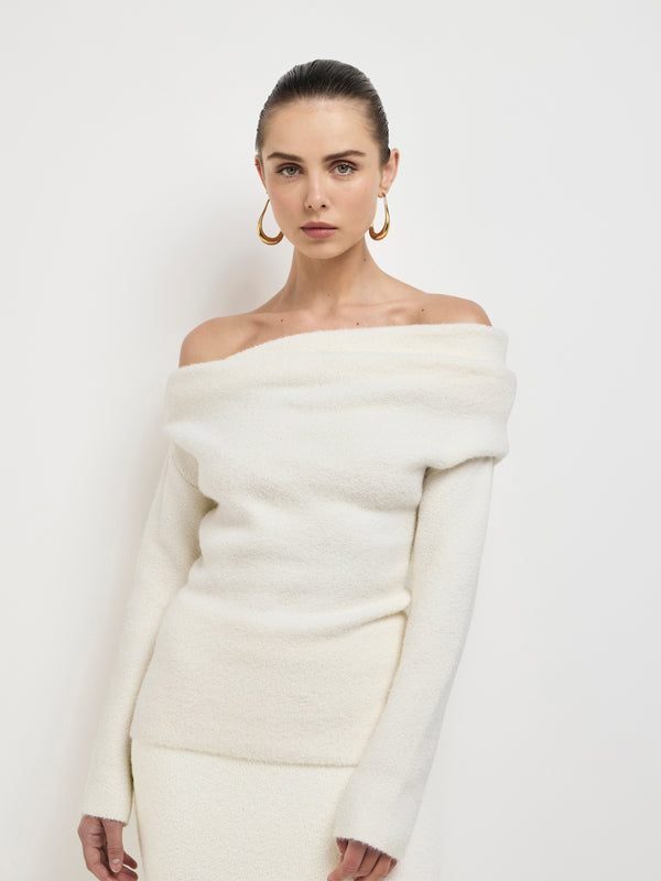 Size8 SHEIKE Phoenix Knit Top Ecru 1007537 Detail Image