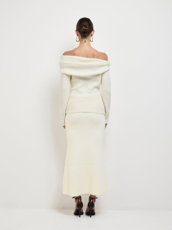 SHEIKE Phoenix Knit Top Ecru 1007537 Back Image