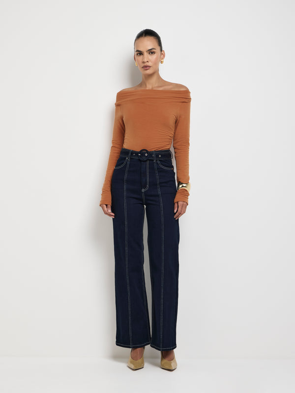 SHEIKE Sofia Pant Dark Indigo 1007714 Front Styled Image