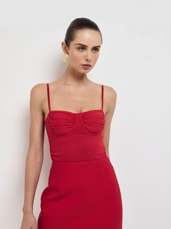 SIENNA BODYSUIT, close-up detail on size 8 model